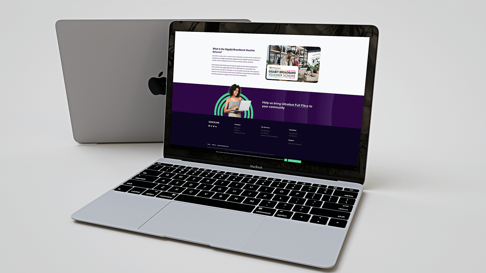 quickline landing page design