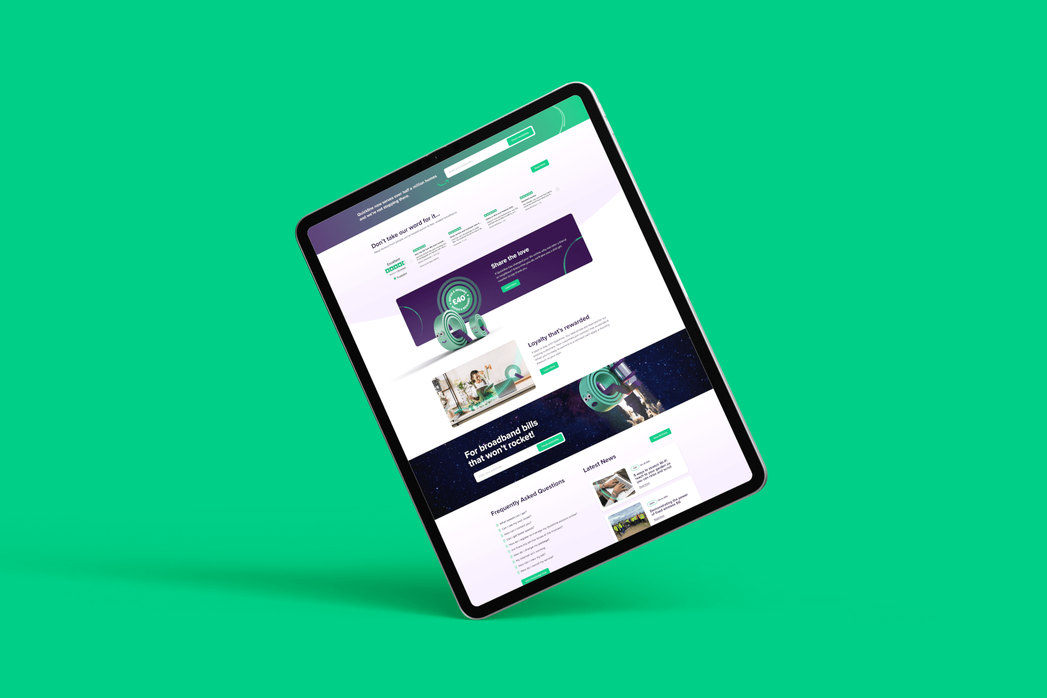 quickline ui/ux design